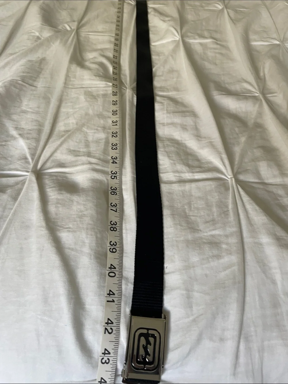Billabong Black Webbing Belt with Silver Logo Buckle